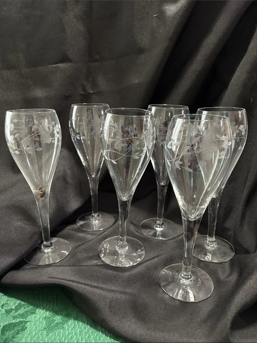 Princess House Heritage Pattern Champagne Tulip Set of 6